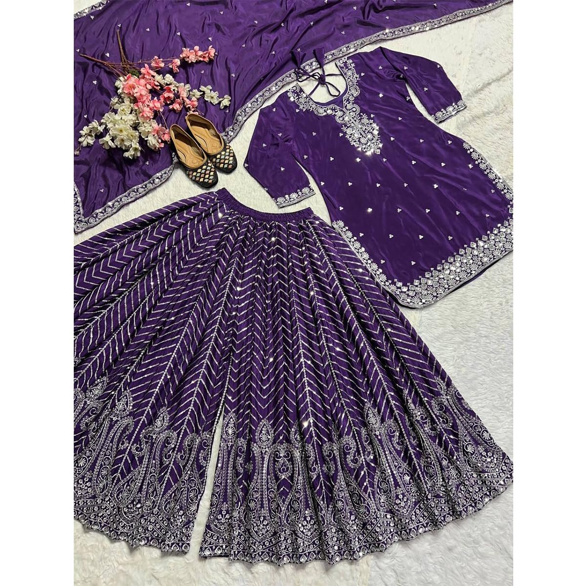 Heavy work Sharara Kurti Set