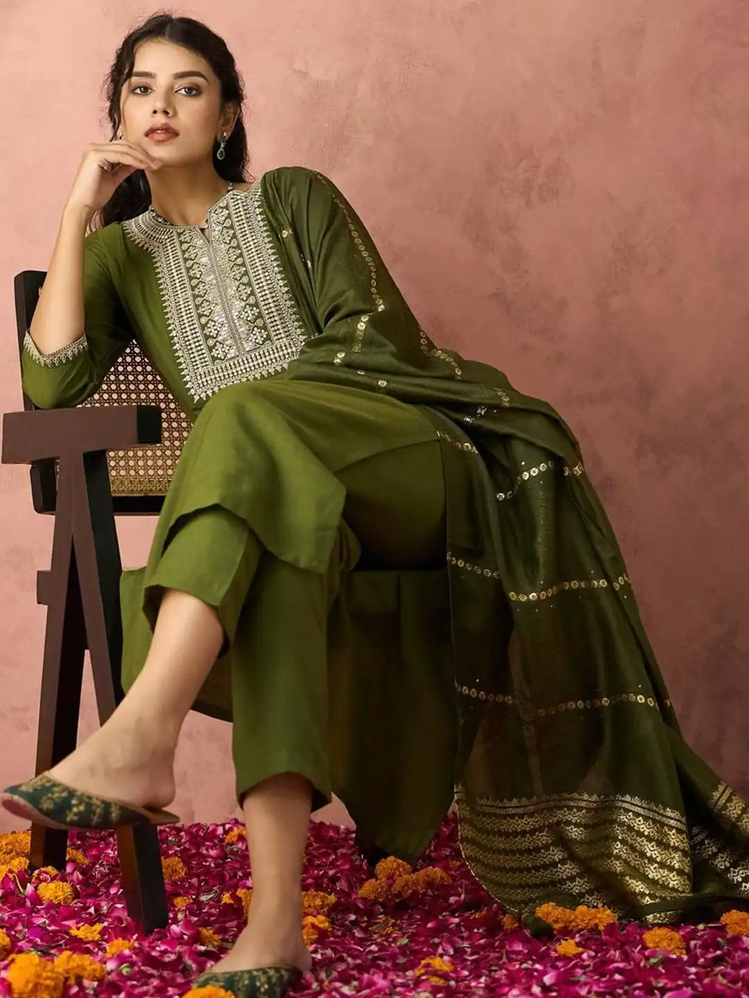 Women Art Silk kurta set