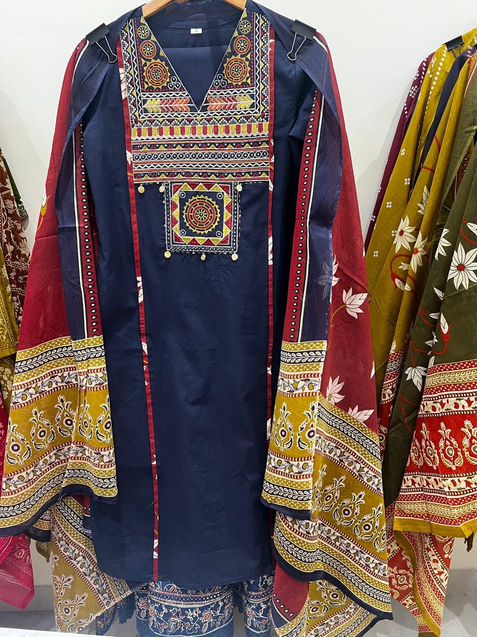 Full Embroidery Yog With Sikka Work and Sleeves Embroidery