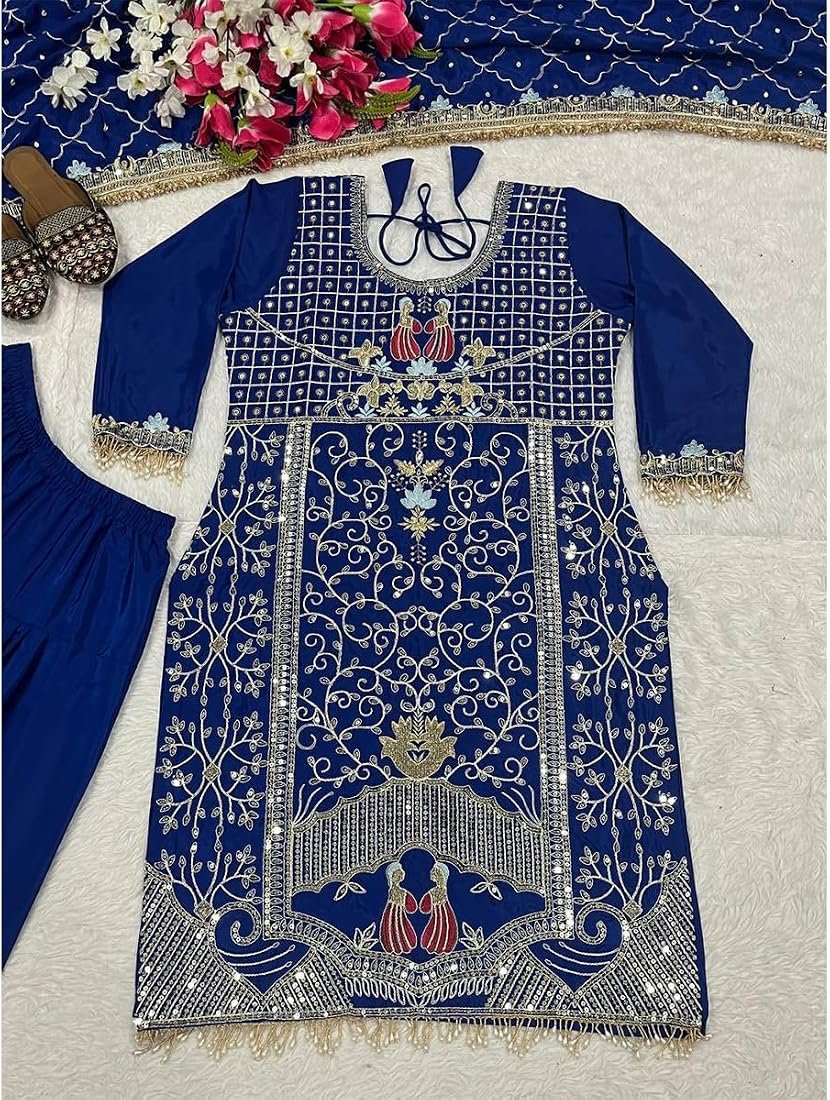 Women Chiffon Ethnic Suit Set